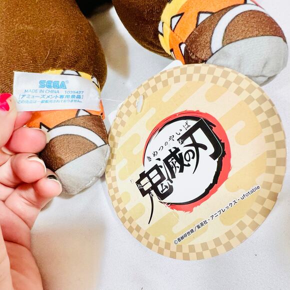 Demon Slayer Lay Down Plush Zenitsu Agatsuma Mega Jumbo Nesoberi Plush 40cm New - Picture 7 of 9
